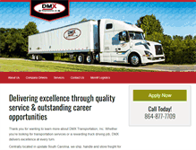 Tablet Screenshot of dmxtransportation.com